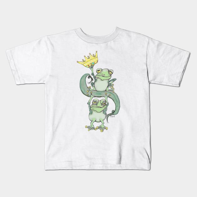 King Frog Kids T-Shirt by msmart